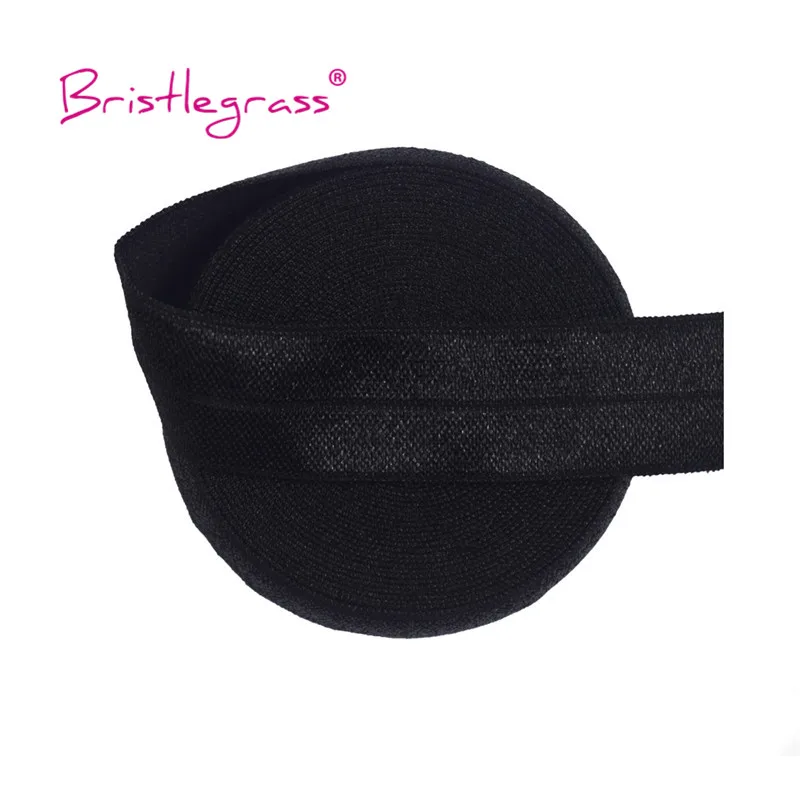 BRISTLEGRASS 50 100 Yard by Roll 3/4" 20mm Solid Shiny FOE Fold Over Elastics Spandex Satin Band Headband Dress Sewing Lace Trim - immagine 9