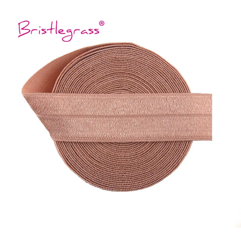 BRISTLEGRASS 50 100 Yard by Roll 3/4" 20mm Solid Shiny FOE Fold Over Elastics Spandex Satin Band Headband Dress Sewing Lace Trim - immagine 54
