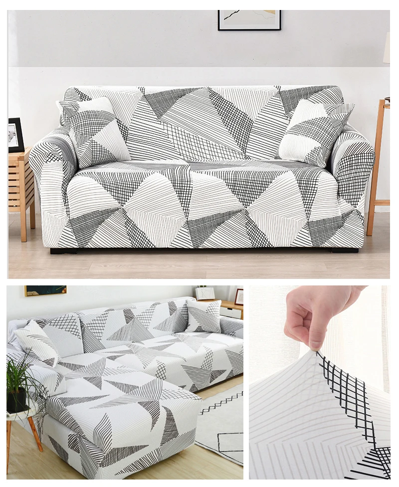 Coolazy Stretch Plaid Sofa Slipcover Elastic Sofa Covers for Living Room funda sofa Chair Couch Cover Home Decor 1/2/3/4-seater - immagine 58