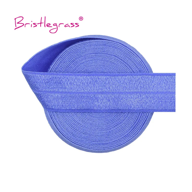 BRISTLEGRASS 50 100 Yard by Roll 3/4" 20mm Solid Shiny FOE Fold Over Elastics Spandex Satin Band Headband Dress Sewing Lace Trim - immagine 36