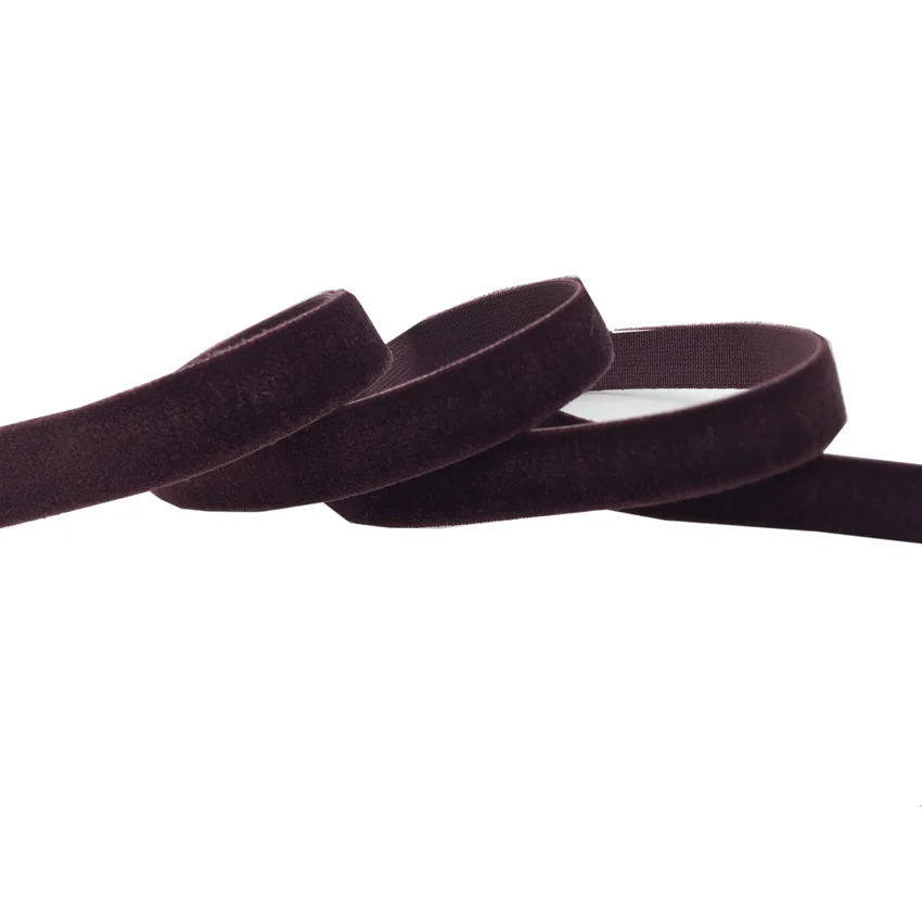 10 Yards 1cm Soft Velvet Elastic Ribbon For DIY Sewing Headband Clips Bow Wedding Christmas Decoration 23 Colors - immagine 9