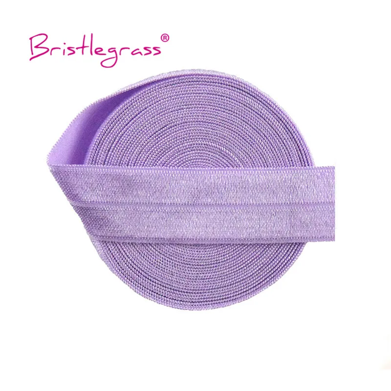BRISTLEGRASS 50 100 Yard by Roll 3/4" 20mm Solid Shiny FOE Fold Over Elastics Spandex Satin Band Headband Dress Sewing Lace Trim - immagine 22