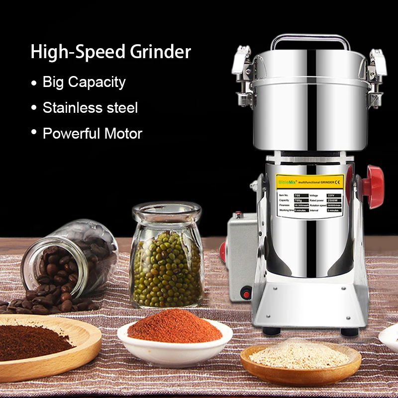BioloMix 800g 700g Grains Spices Herbals Cereals Coffee Dry Food Grinder Mill Grinding Machine Gristmill Flour Powder crusher - immagine 17