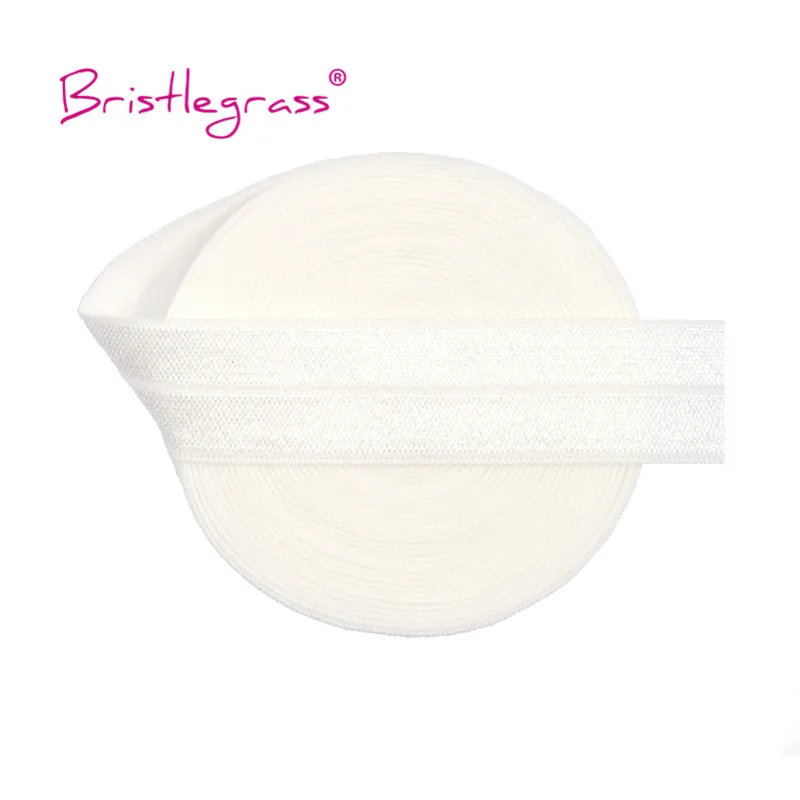 BRISTLEGRASS 50 100 Yard by Roll 3/4" 20mm Solid Shiny FOE Fold Over Elastics Spandex Satin Band Headband Dress Sewing Lace Trim - immagine 71