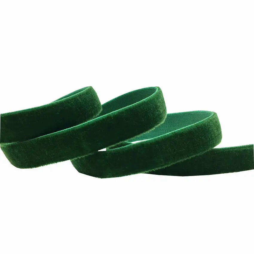 10 Yards 1cm Soft Velvet Elastic Ribbon For DIY Sewing Headband Clips Bow Wedding Christmas Decoration 23 Colors - immagine 14