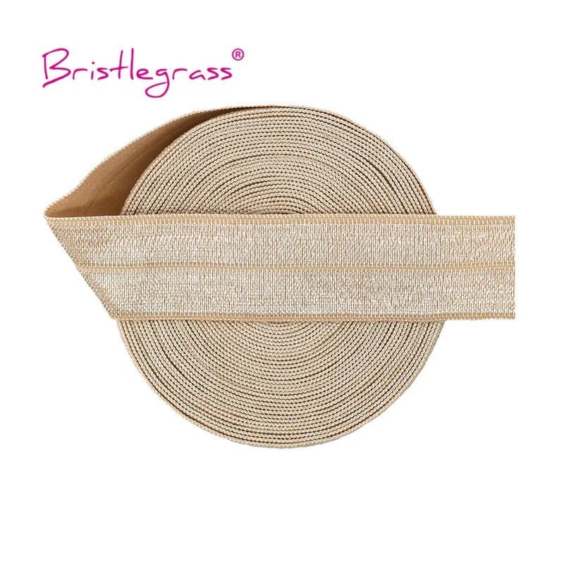 BRISTLEGRASS 50 100 Yard by Roll 3/4" 20mm Solid Shiny FOE Fold Over Elastics Spandex Satin Band Headband Dress Sewing Lace Trim - immagine 38