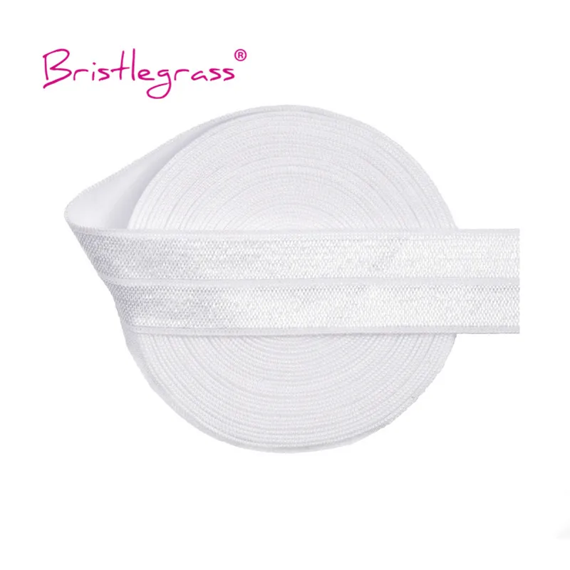BRISTLEGRASS 50 100 Yard by Roll 3/4" 20mm Solid Shiny FOE Fold Over Elastics Spandex Satin Band Headband Dress Sewing Lace Trim - immagine 11