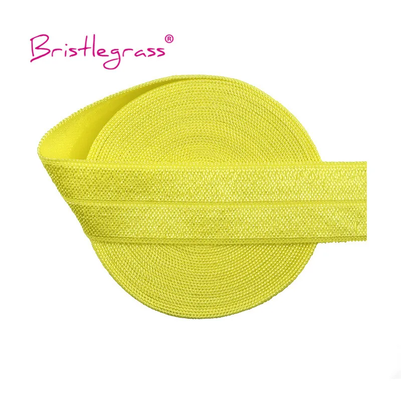 BRISTLEGRASS 50 100 Yard by Roll 3/4" 20mm Solid Shiny FOE Fold Over Elastics Spandex Satin Band Headband Dress Sewing Lace Trim - immagine 31