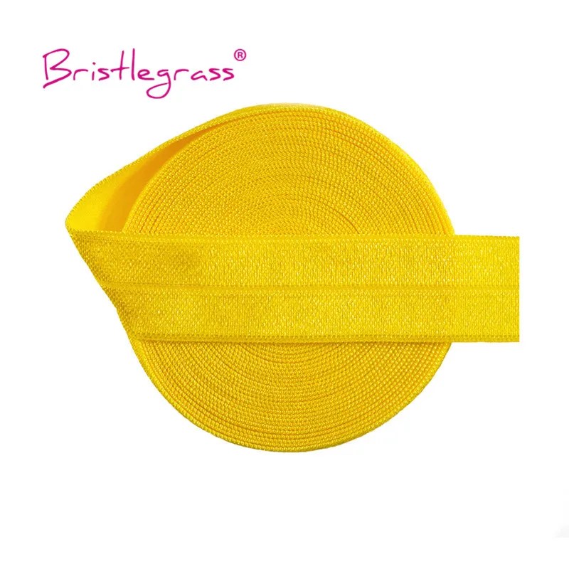 BRISTLEGRASS 50 100 Yard by Roll 3/4" 20mm Solid Shiny FOE Fold Over Elastics Spandex Satin Band Headband Dress Sewing Lace Trim - immagine 51