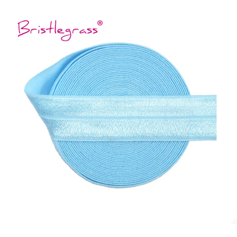 BRISTLEGRASS 50 100 Yard by Roll 3/4" 20mm Solid Shiny FOE Fold Over Elastics Spandex Satin Band Headband Dress Sewing Lace Trim - immagine 69
