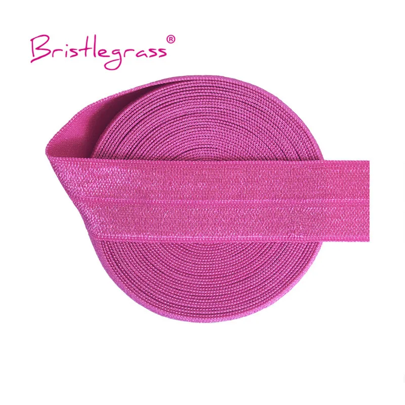 BRISTLEGRASS 50 100 Yard by Roll 3/4" 20mm Solid Shiny FOE Fold Over Elastics Spandex Satin Band Headband Dress Sewing Lace Trim - immagine 45