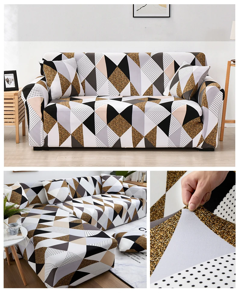 Coolazy Stretch Plaid Sofa Slipcover Elastic Sofa Covers for Living Room funda sofa Chair Couch Cover Home Decor 1/2/3/4-seater - immagine 62