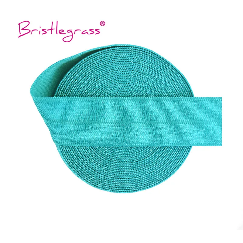 BRISTLEGRASS 50 100 Yard by Roll 3/4" 20mm Solid Shiny FOE Fold Over Elastics Spandex Satin Band Headband Dress Sewing Lace Trim - immagine 67