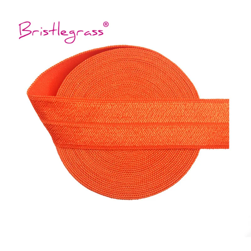BRISTLEGRASS 50 100 Yard by Roll 3/4" 20mm Solid Shiny FOE Fold Over Elastics Spandex Satin Band Headband Dress Sewing Lace Trim - immagine 32
