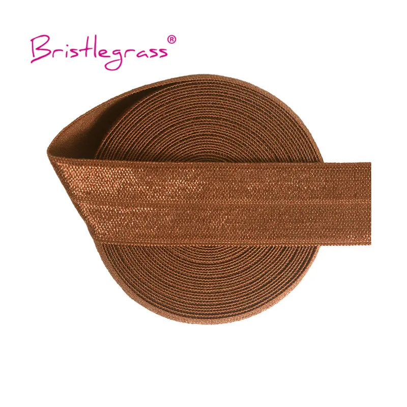 BRISTLEGRASS 50 100 Yard by Roll 3/4" 20mm Solid Shiny FOE Fold Over Elastics Spandex Satin Band Headband Dress Sewing Lace Trim - immagine 53