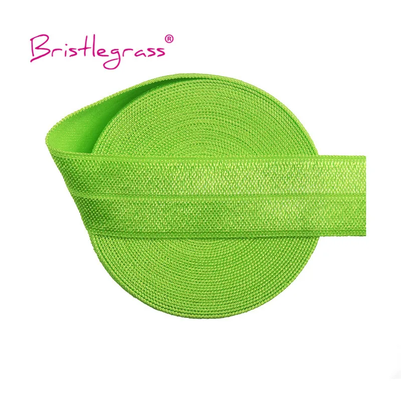 BRISTLEGRASS 50 100 Yard by Roll 3/4" 20mm Solid Shiny FOE Fold Over Elastics Spandex Satin Band Headband Dress Sewing Lace Trim - immagine 34