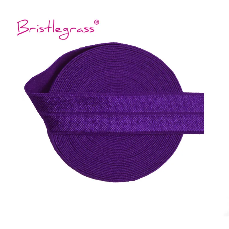 BRISTLEGRASS 50 100 Yard by Roll 3/4" 20mm Solid Shiny FOE Fold Over Elastics Spandex Satin Band Headband Dress Sewing Lace Trim - immagine 63