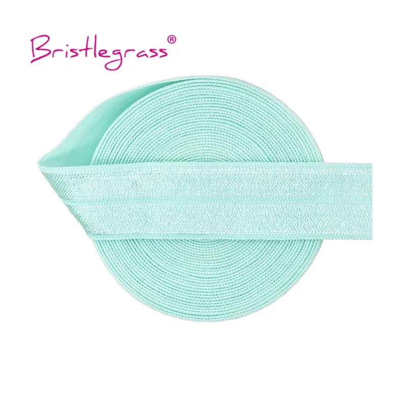 BRISTLEGRASS 50 100 Yard by Roll 3/4" 20mm Solid Shiny FOE Fold Over Elastics Spandex Satin Band Headband Dress Sewing Lace Trim - immagine 35