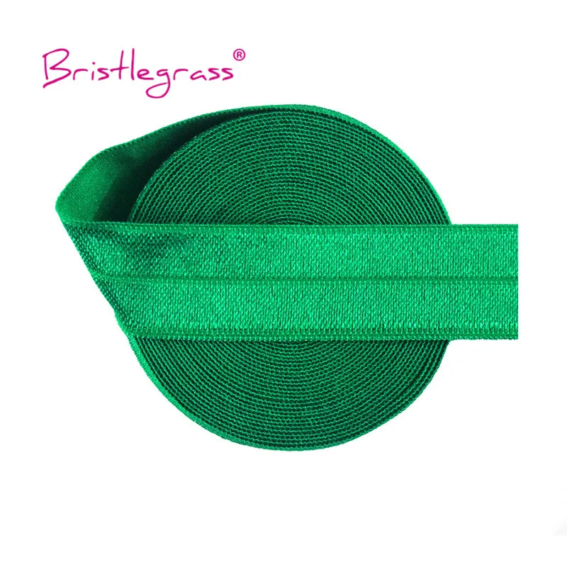 BRISTLEGRASS 50 100 Yard by Roll 3/4" 20mm Solid Shiny FOE Fold Over Elastics Spandex Satin Band Headband Dress Sewing Lace Trim - immagine 27