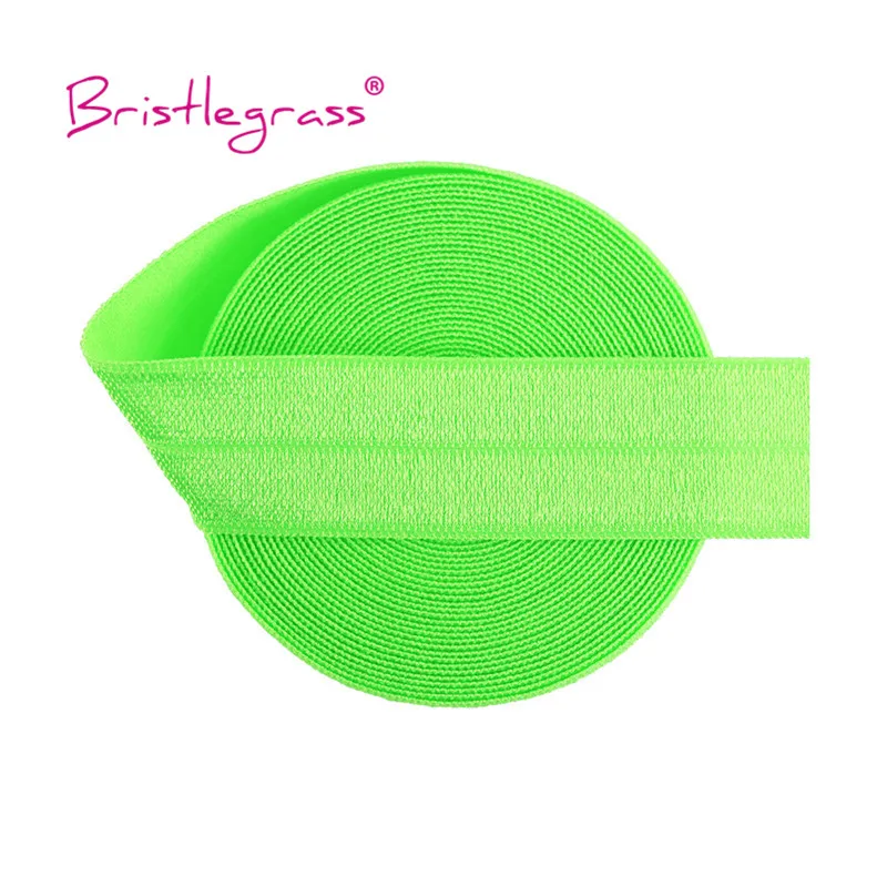 BRISTLEGRASS 50 100 Yard by Roll 3/4" 20mm Solid Shiny FOE Fold Over Elastics Spandex Satin Band Headband Dress Sewing Lace Trim - immagine 39
