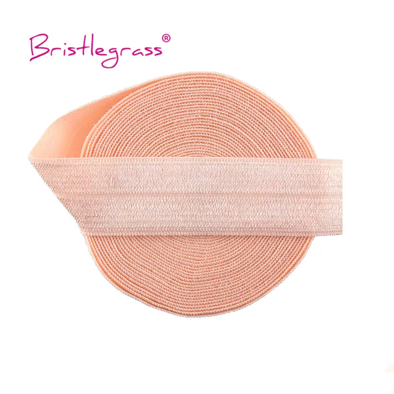 BRISTLEGRASS 50 100 Yard by Roll 3/4" 20mm Solid Shiny FOE Fold Over Elastics Spandex Satin Band Headband Dress Sewing Lace Trim - immagine 55