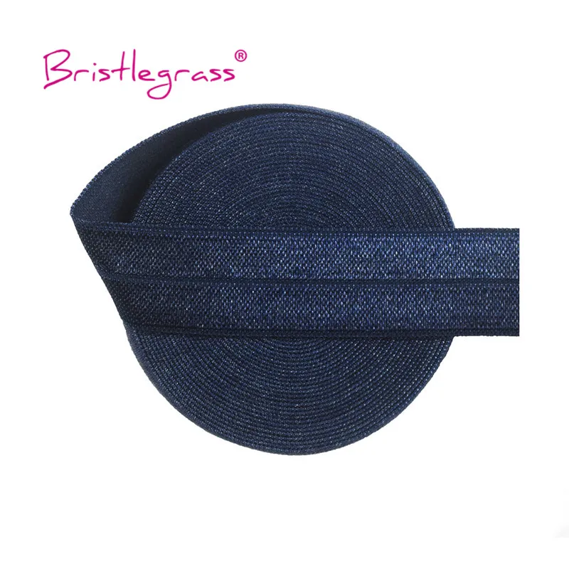 BRISTLEGRASS 50 100 Yard by Roll 3/4" 20mm Solid Shiny FOE Fold Over Elastics Spandex Satin Band Headband Dress Sewing Lace Trim - immagine 20