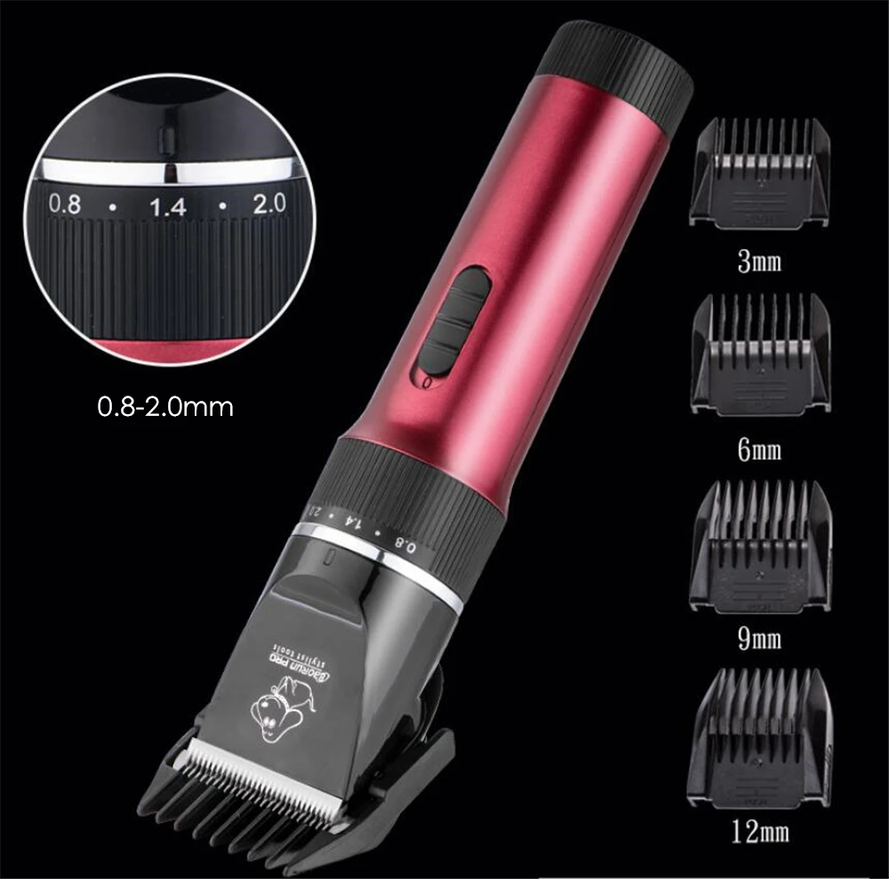 BaoRun P6 Professional Dog Hair Trimmer Rechargeable Pet Cat Grooming Clipper Shaver Low-noise Electric Cutters Haircut Machine - immagine 6