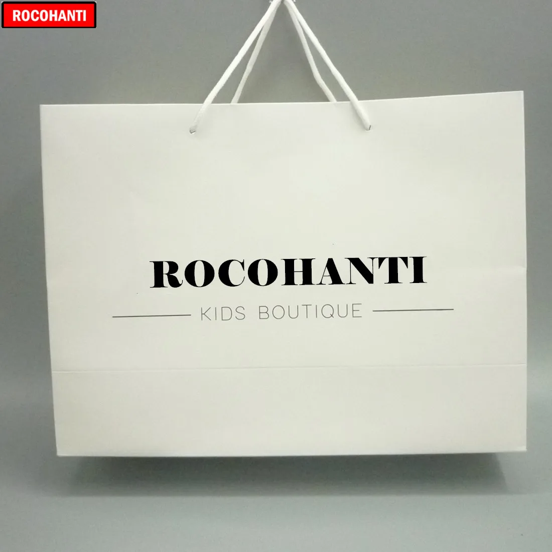 Custom Logo Printed Thick Cardboard White Paper Bags Shopping Gift Packaging Bag for Clothing Jewelry Small Large Bolsas Papel - immagine 2