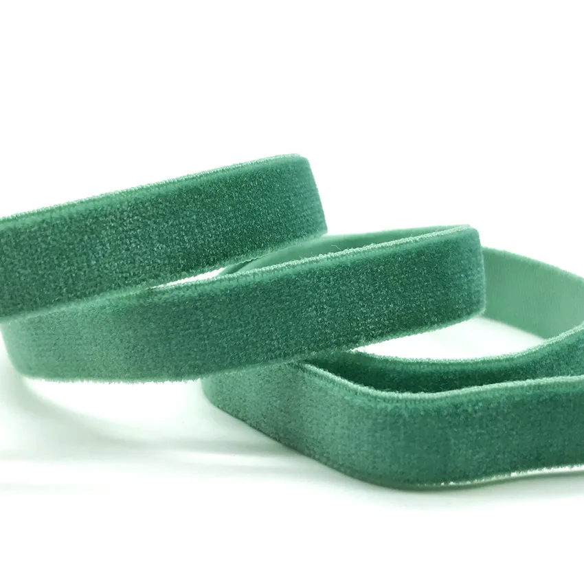 10 Yards 1cm Soft Velvet Elastic Ribbon For DIY Sewing Headband Clips Bow Wedding Christmas Decoration 23 Colors - immagine 7