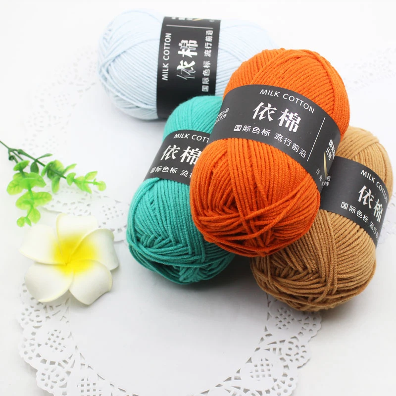 New Upgrade 10 Balls/Lot 500g Natural Soft Silk Milk Cotton Yarn for Knitting Baby Wool Crochet Yarn Organic Weave Thread Z5467 - immagine 2