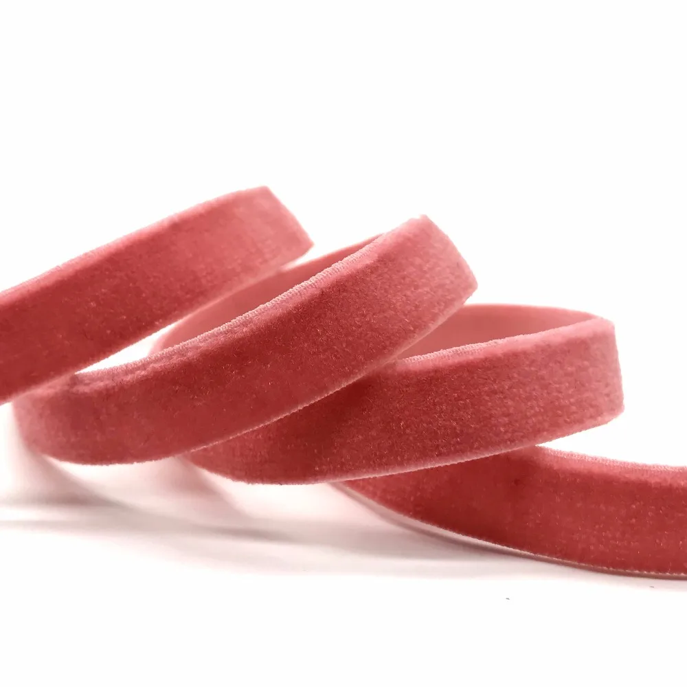 10 Yards 1cm Soft Velvet Elastic Ribbon For DIY Sewing Headband Clips Bow Wedding Christmas Decoration 23 Colors - immagine 3