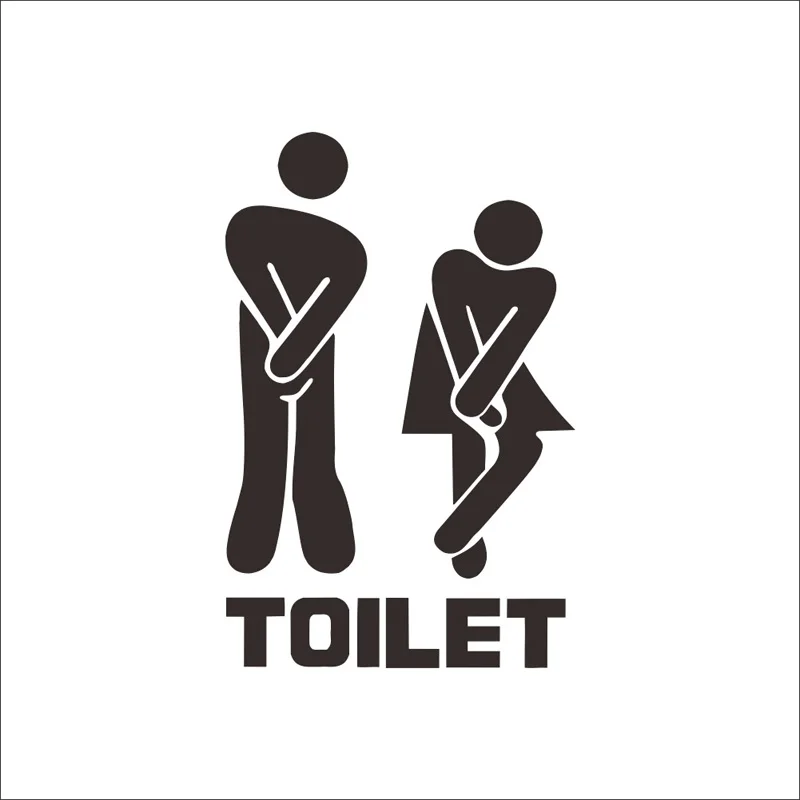 Creative Funny Toilet Wall/Door Stickers Bathroom Decoration Vinyl Home Decor Decals Waterproof Poster Wallpaper On The Wall - immagine 6