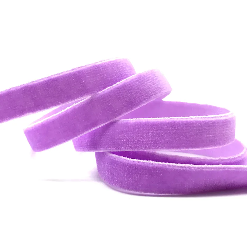 10 Yards 1cm Soft Velvet Elastic Ribbon For DIY Sewing Headband Clips Bow Wedding Christmas Decoration 23 Colors - immagine 11