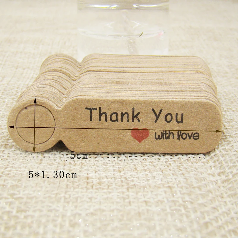 5*1.3cm cute shape kraft paper blank price label tag 100pcs +100pcs hemp string for production price tag description - immagine 4