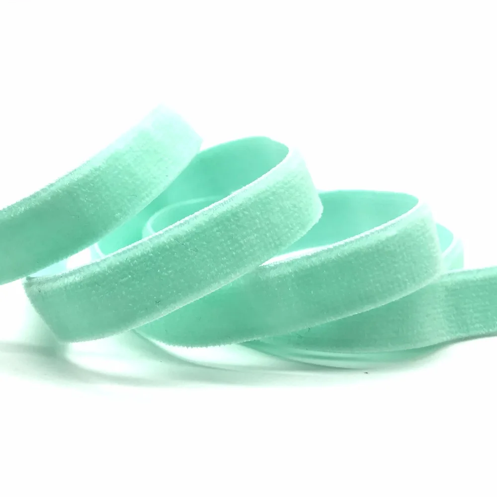 10 Yards 1cm Soft Velvet Elastic Ribbon For DIY Sewing Headband Clips Bow Wedding Christmas Decoration 23 Colors - immagine 2