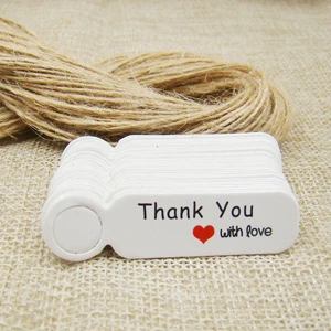 5*1.3cm cute shape kraft paper blank price label tag 100pcs +100pcs hemp string for production price tag description - immagine 11