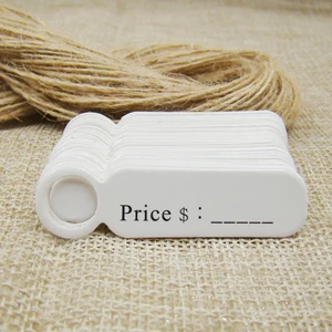 5*1.3cm cute shape kraft paper blank price label tag 100pcs +100pcs hemp string for production price tag description - immagine 9