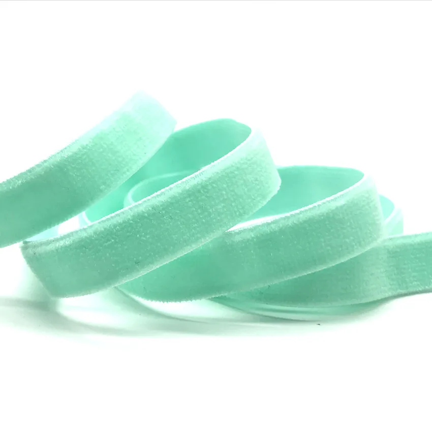 10 Yards 1cm Soft Velvet Elastic Ribbon For DIY Sewing Headband Clips Bow Wedding Christmas Decoration 23 Colors - immagine 27
