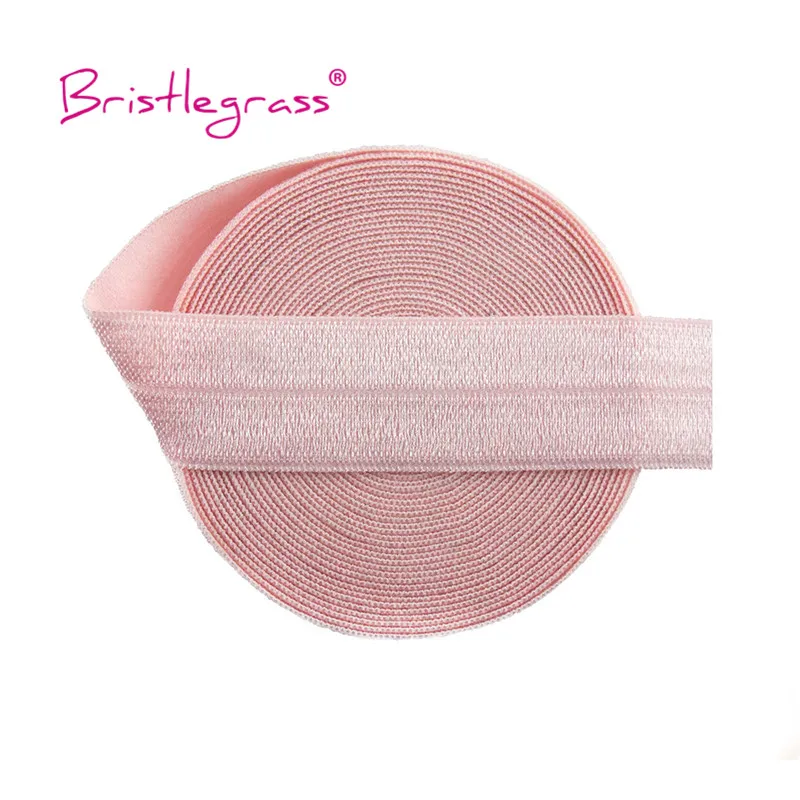 BRISTLEGRASS 50 100 Yard by Roll 3/4" 20mm Solid Shiny FOE Fold Over Elastics Spandex Satin Band Headband Dress Sewing Lace Trim - immagine 49