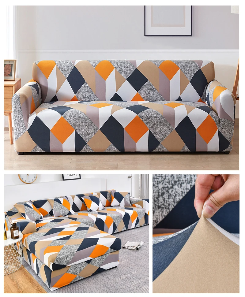 Coolazy Stretch Plaid Sofa Slipcover Elastic Sofa Covers for Living Room funda sofa Chair Couch Cover Home Decor 1/2/3/4-seater - immagine 60
