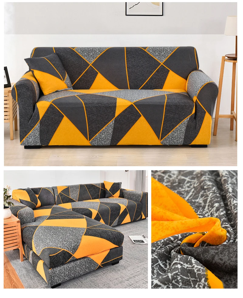 Coolazy Stretch Plaid Sofa Slipcover Elastic Sofa Covers for Living Room funda sofa Chair Couch Cover Home Decor 1/2/3/4-seater - immagine 68