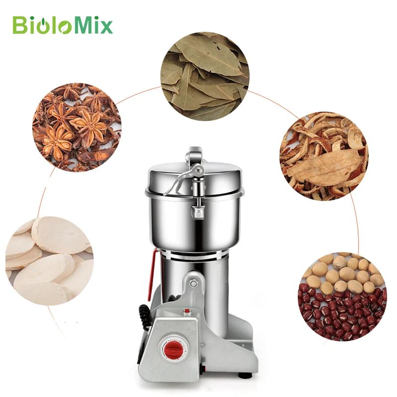 BioloMix 800g 700g Grains Spices Herbals Cereals Coffee Dry Food Grinder Mill Grinding Machine Gristmill Flour Powder crusher - immagine 4