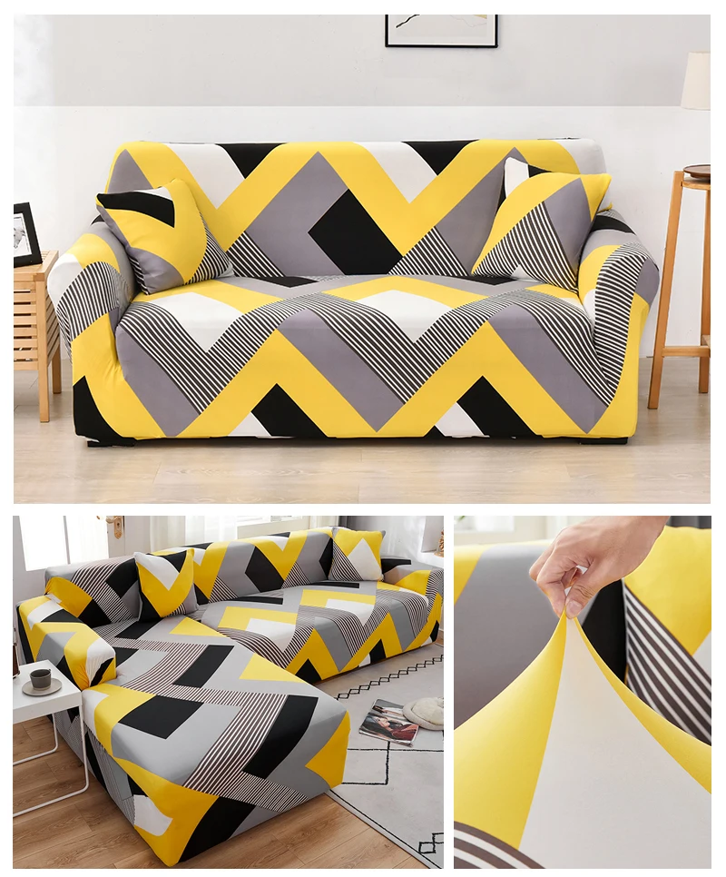 Coolazy Stretch Plaid Sofa Slipcover Elastic Sofa Covers for Living Room funda sofa Chair Couch Cover Home Decor 1/2/3/4-seater - immagine 67