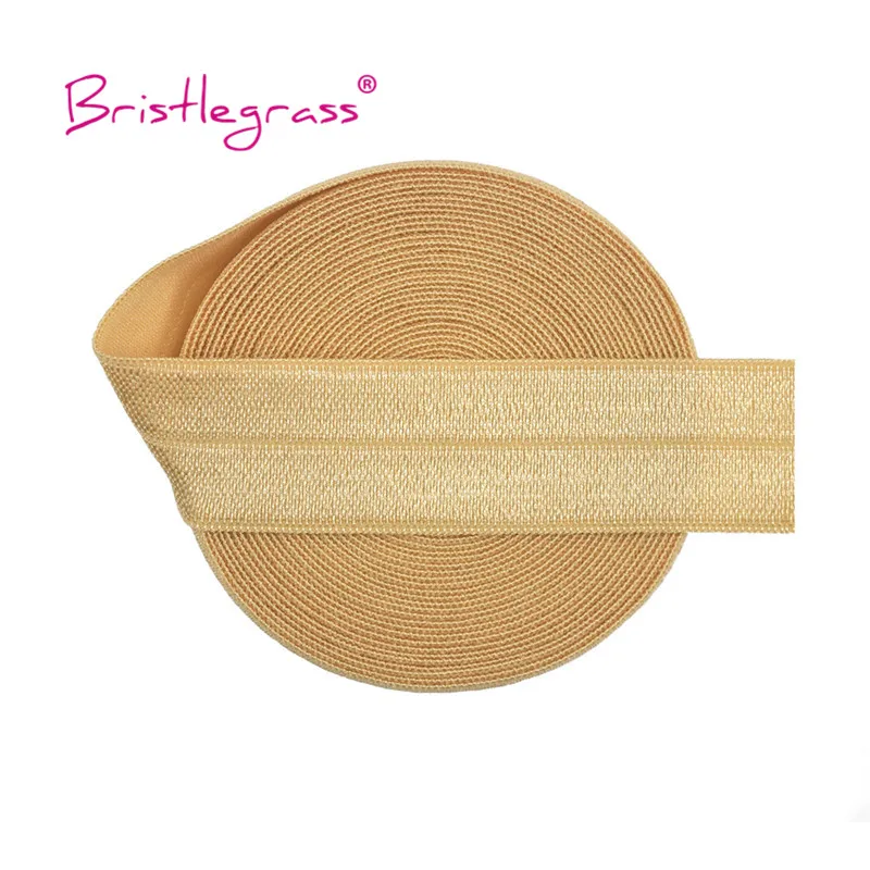 BRISTLEGRASS 50 100 Yard by Roll 3/4" 20mm Solid Shiny FOE Fold Over Elastics Spandex Satin Band Headband Dress Sewing Lace Trim - immagine 37