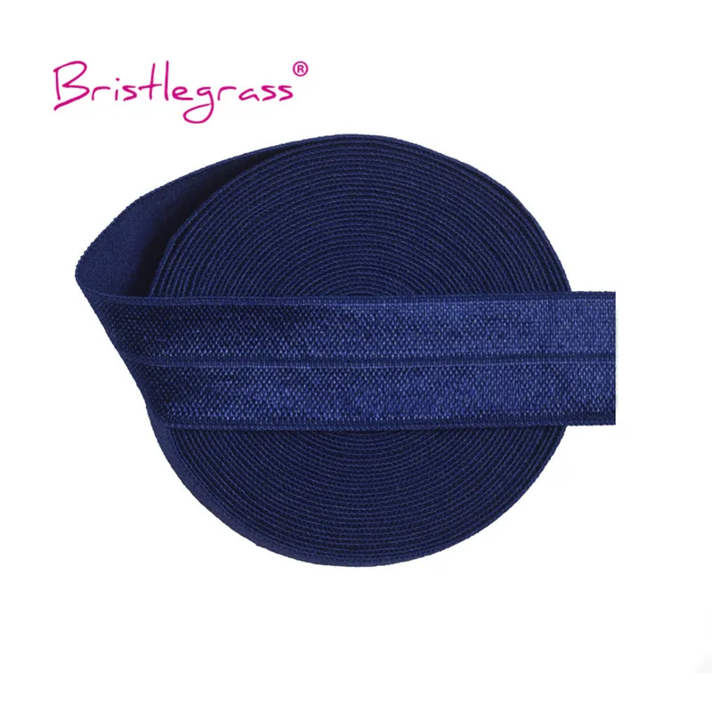 BRISTLEGRASS 50 100 Yard by Roll 3/4" 20mm Solid Shiny FOE Fold Over Elastics Spandex Satin Band Headband Dress Sewing Lace Trim - immagine 65