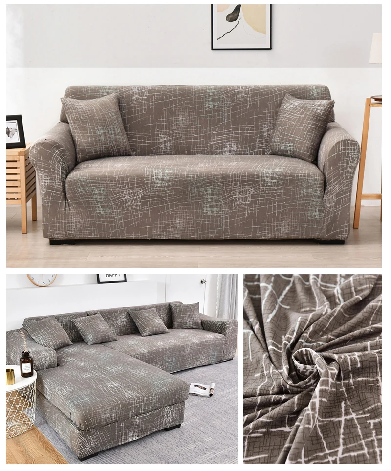 Coolazy Stretch Plaid Sofa Slipcover Elastic Sofa Covers for Living Room funda sofa Chair Couch Cover Home Decor 1/2/3/4-seater - immagine 70