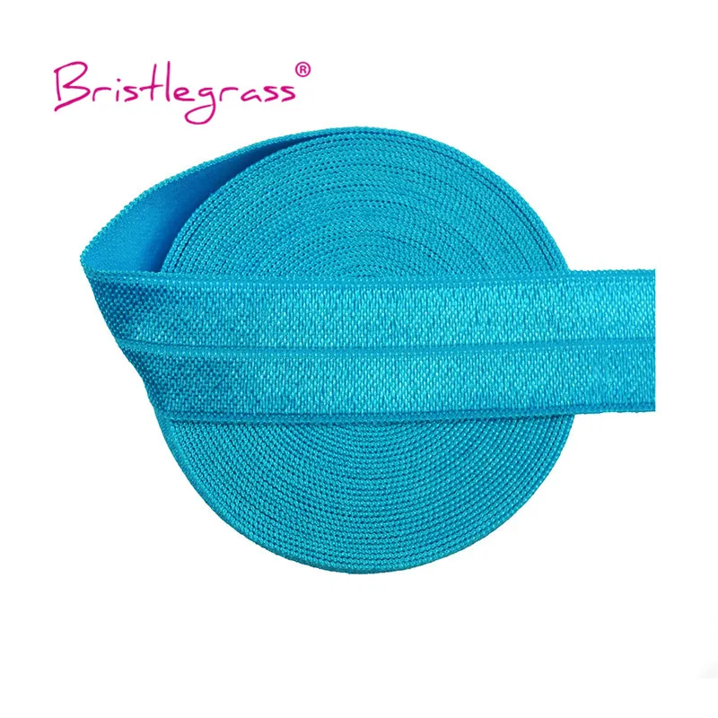 BRISTLEGRASS 50 100 Yard by Roll 3/4" 20mm Solid Shiny FOE Fold Over Elastics Spandex Satin Band Headband Dress Sewing Lace Trim - immagine 68