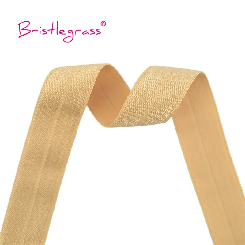 BRISTLEGRASS 50 100 Yard by Roll 3/4" 20mm Solid Shiny FOE Fold Over Elastics Spandex Satin Band Headband Dress Sewing Lace Trim - immagine 77