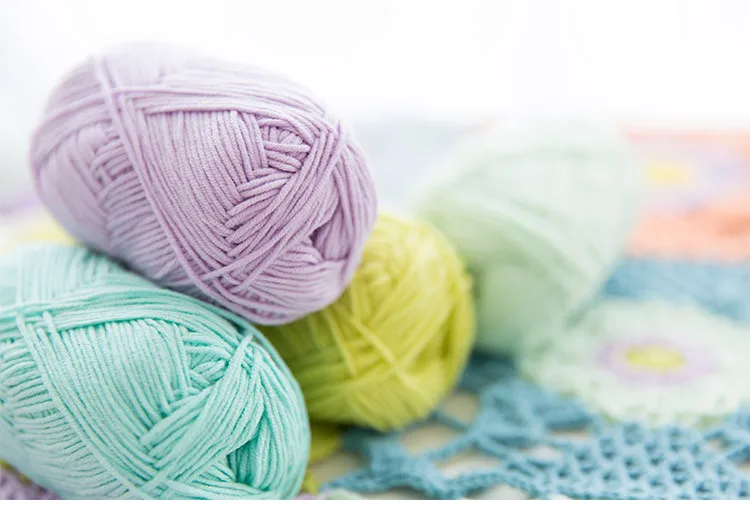 New Upgrade 10 Balls/Lot 500g Natural Soft Silk Milk Cotton Yarn for Knitting Baby Wool Crochet Yarn Organic Weave Thread Z5467 - immagine 76