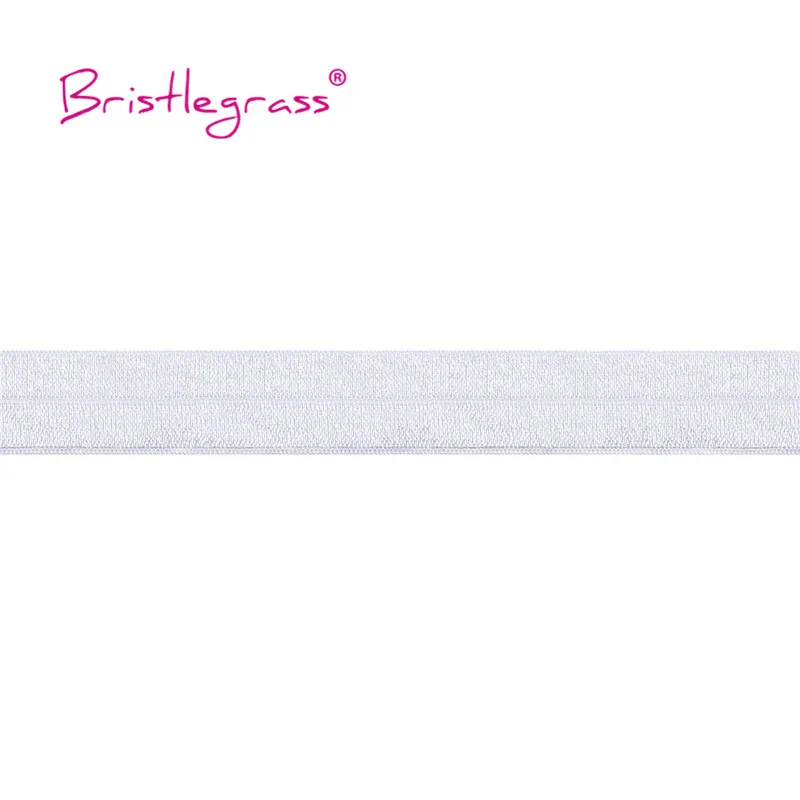 BRISTLEGRASS 50 100 Yard by Roll 3/4" 20mm Solid Shiny FOE Fold Over Elastics Spandex Satin Band Headband Dress Sewing Lace Trim - immagine 4